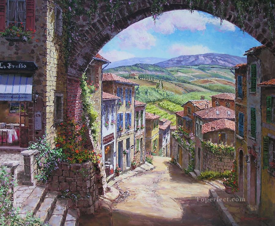 San Gimignano European Towns.JPG Oil Paintings